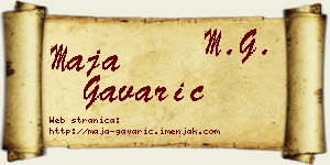 Maja Gavarić vizit kartica
